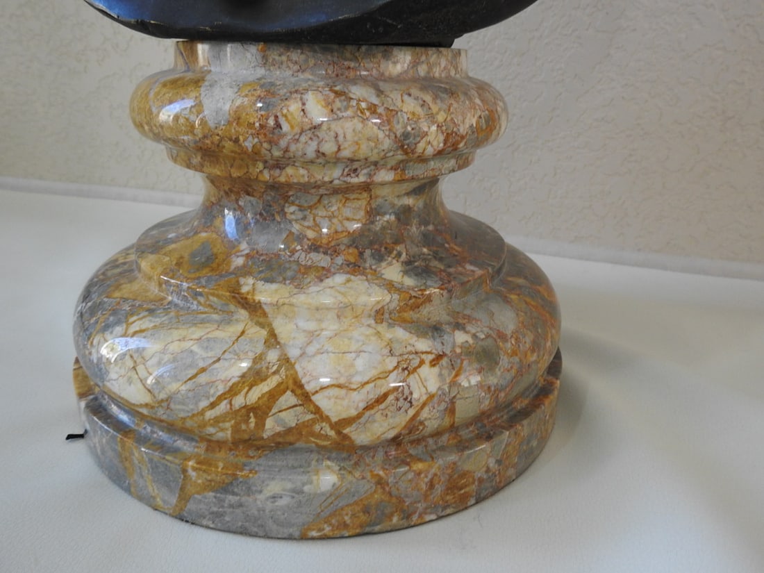 Solid Bronze Bust of David on Marble Base - 4
