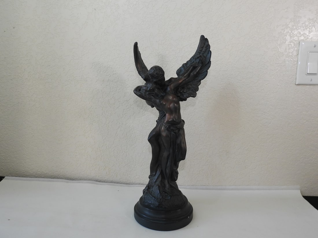 Austin Productions “Wings of Love?? Faux Bronze Sculpture: Austin Productions “Wings of Love” faux bronze sculpture, copyright 1997. Approx. 18.5 x 8 x 6 in.