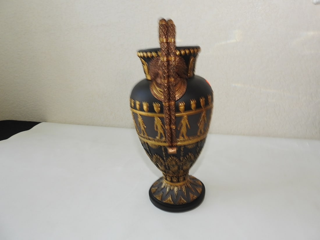 Neoclassical Egyptian Resin Urn with Snake Handles - 6
