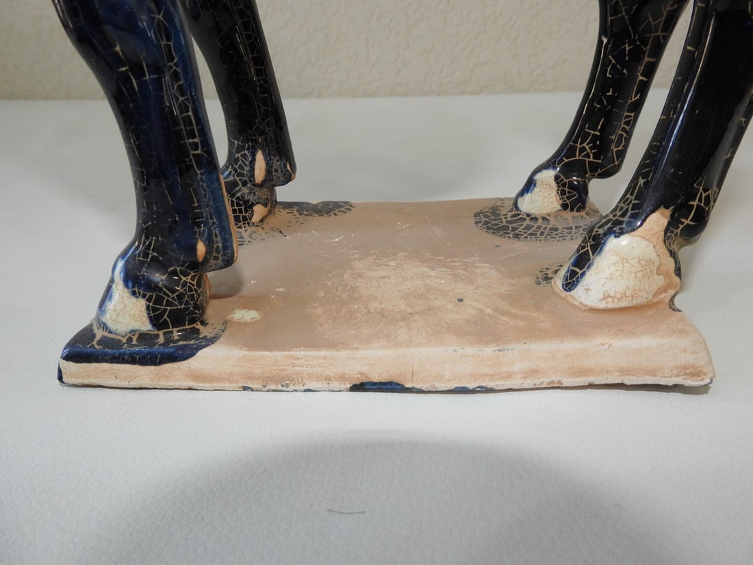 Vintage Chinese Tang-Style Sancai Horse Statue - 5