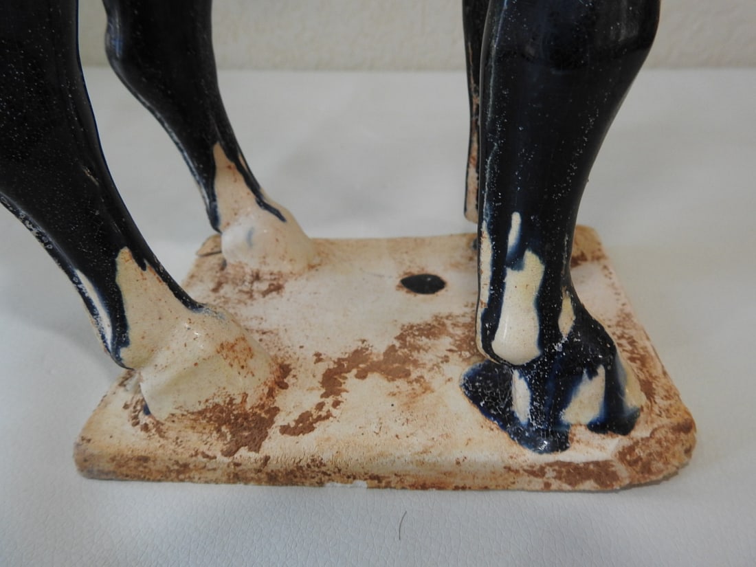 Vintage Chinese Tang-Style Sancai Horse Statue - 3