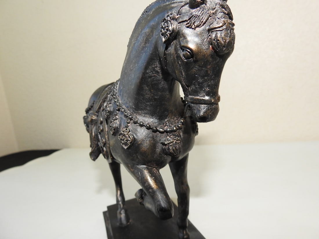 Chinese Faux Bronze Horse Statue - 2