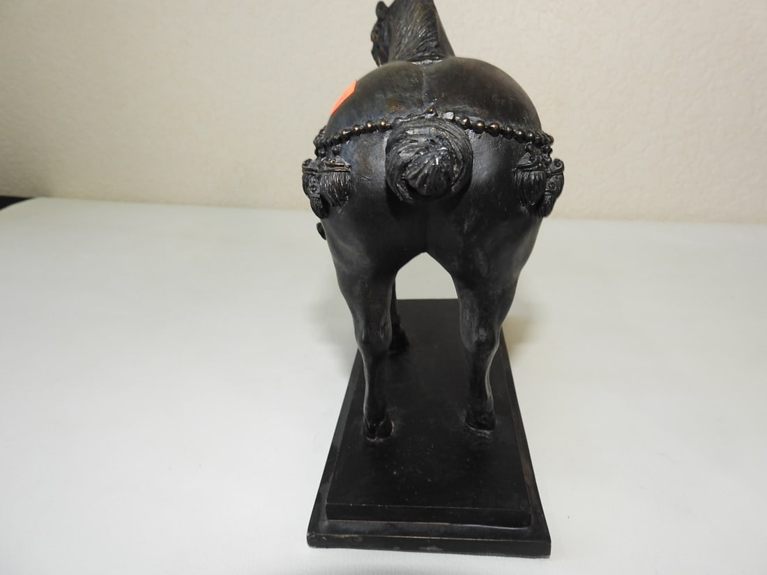 Chinese Faux Bronze Horse Statue - 5