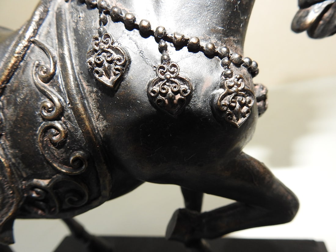 Chinese Faux Bronze Horse Statue - 6