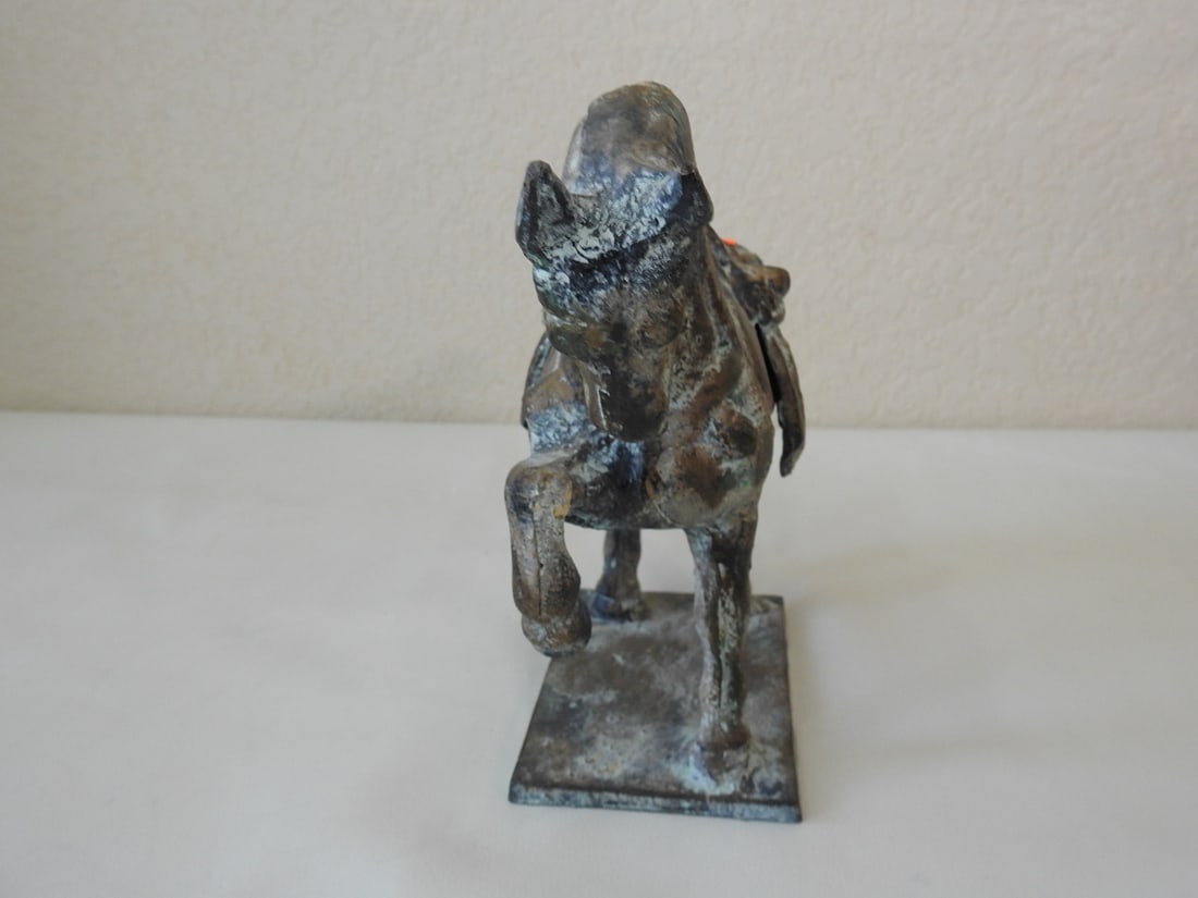 Chinese Bronze Horse Statue with Oxidized Patina - 4