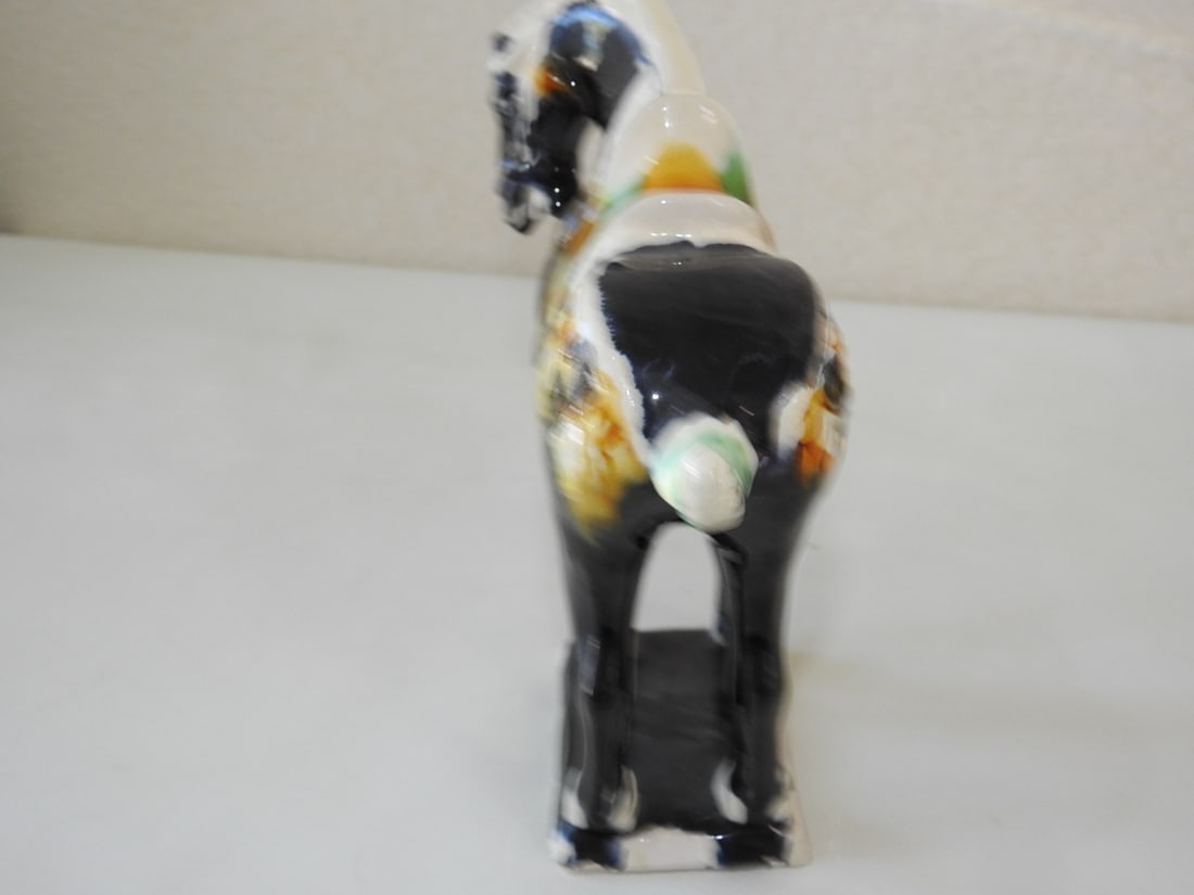 Vintage Chinese Tang-Style Sancai Horse Figure - 3