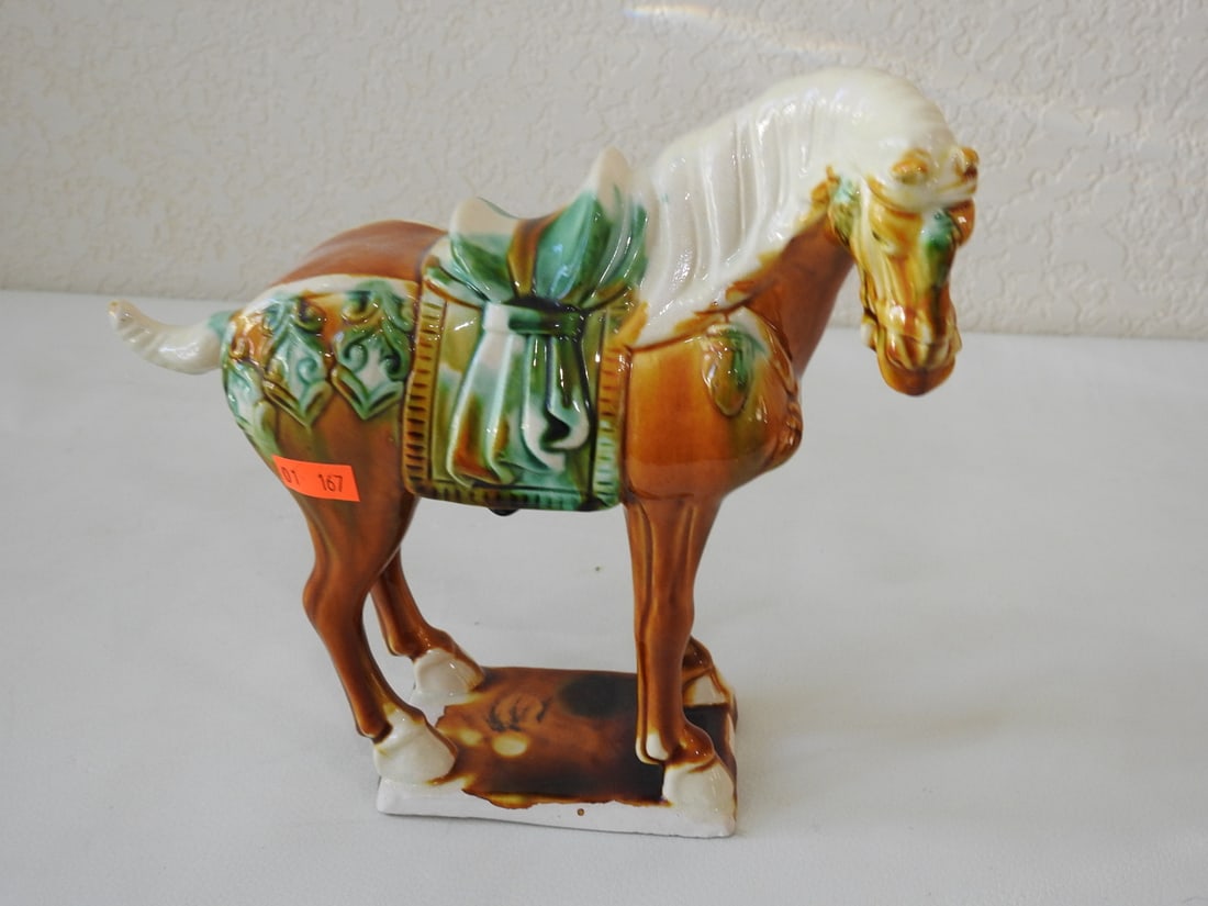 Vintage Chinese Tang-Style Sancai Horse Figure (1 of 5)