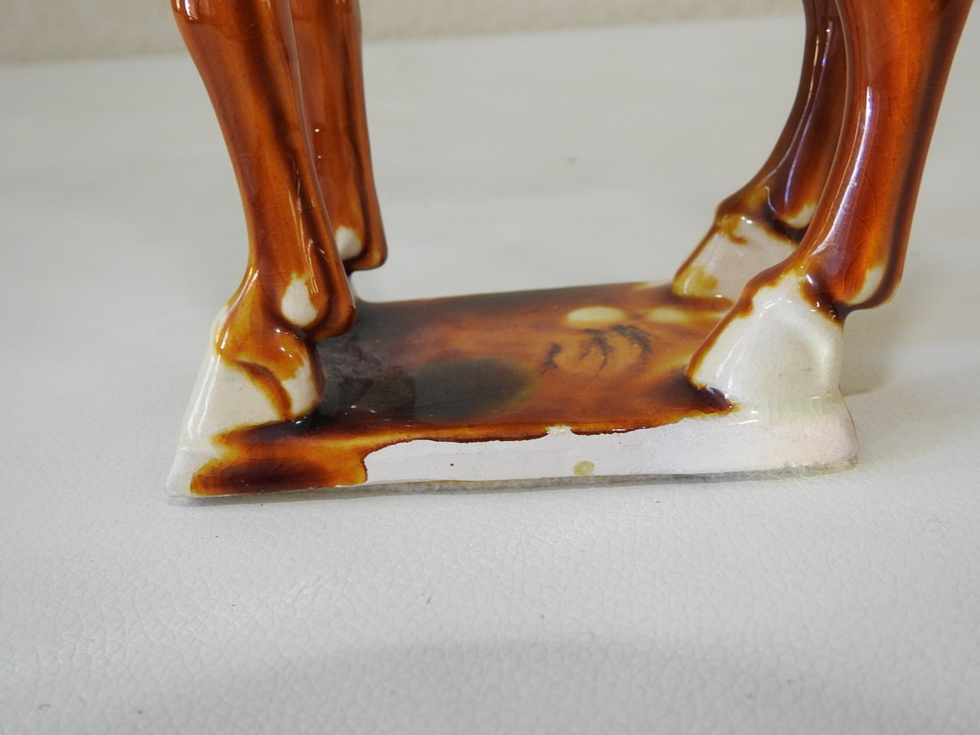 Vintage Chinese Tang-Style Sancai Horse Figure - 4