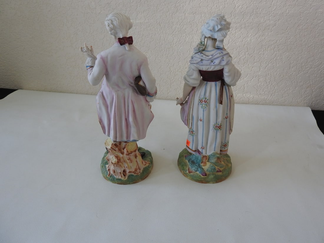Andrea by Sadek French Village Couple Bisque Figurine - 9