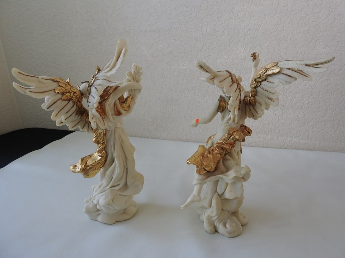 Classical Roman Angel Figurines Set of 2 - 3