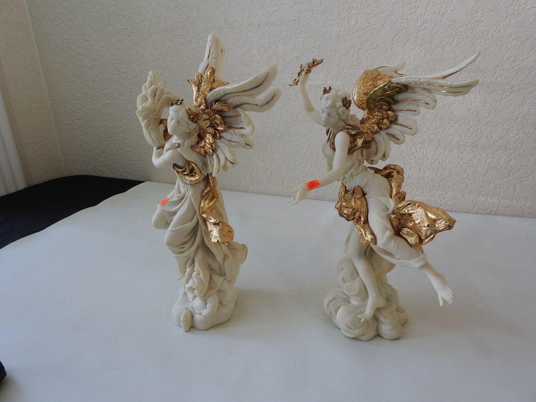 Classical Roman Angel Figurines Set of 2 - 4