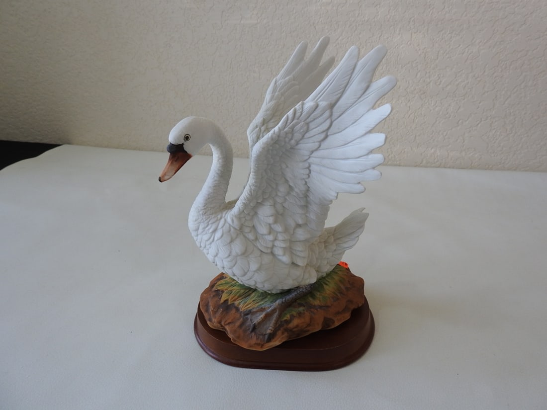 Andrea by Sadek Porcelain Mute Swan Figurine - 3