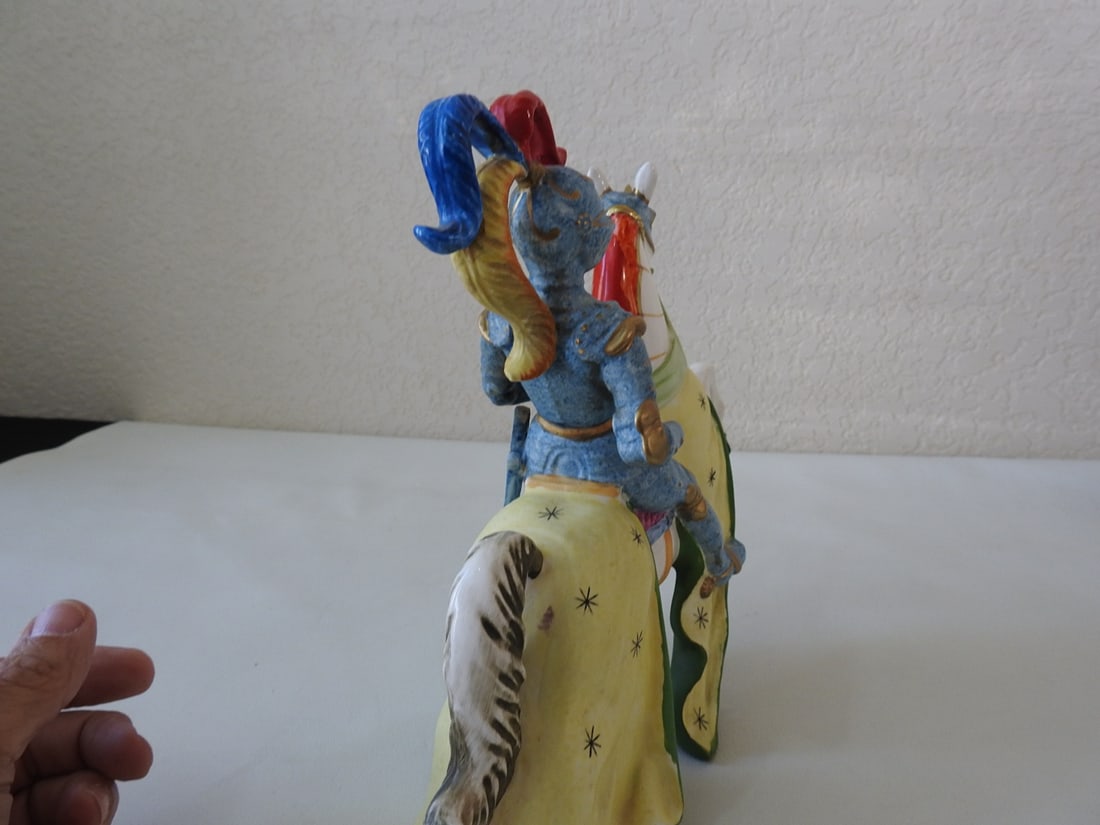 Vintage Porcelain Jousting Rider with Lance - 2