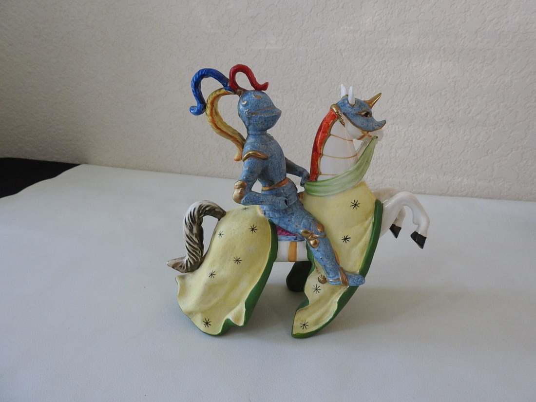 Vintage Porcelain Jousting Rider with Lance - 3
