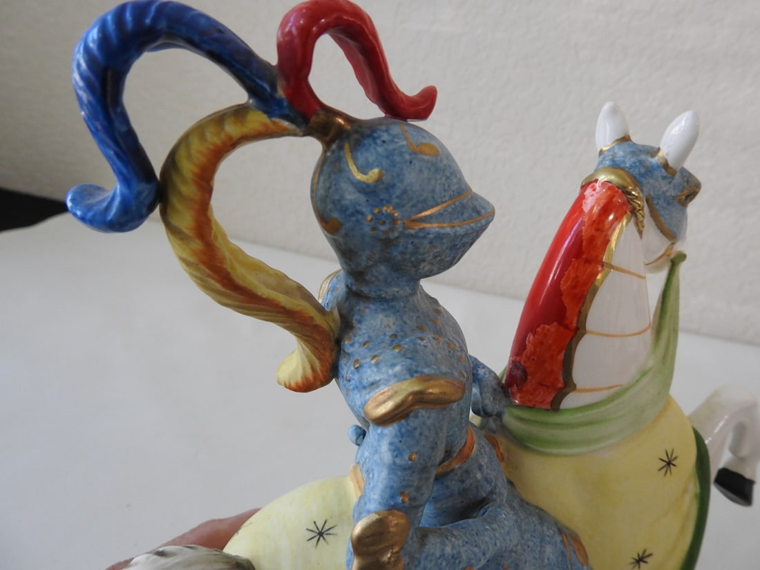 Vintage Porcelain Jousting Rider with Lance - 5