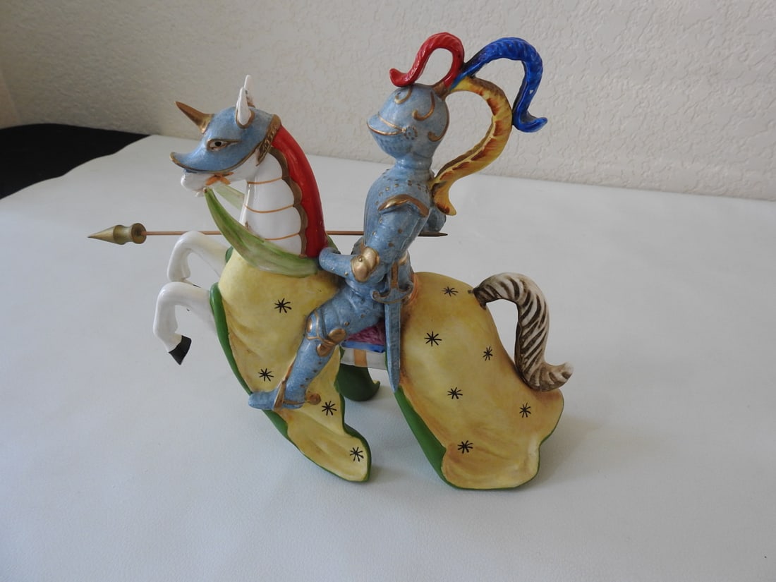Vintage Porcelain Jousting Rider with Lance - 4