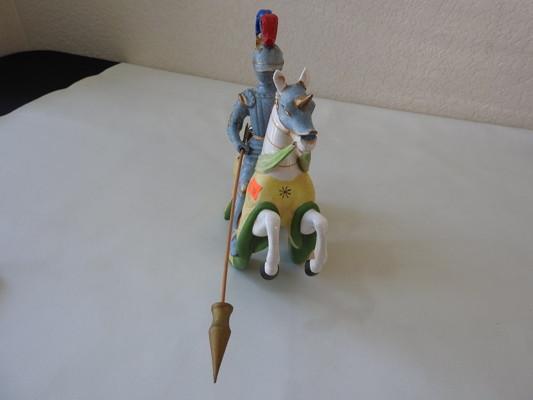 Vintage Porcelain Jousting Rider with Lance - 5