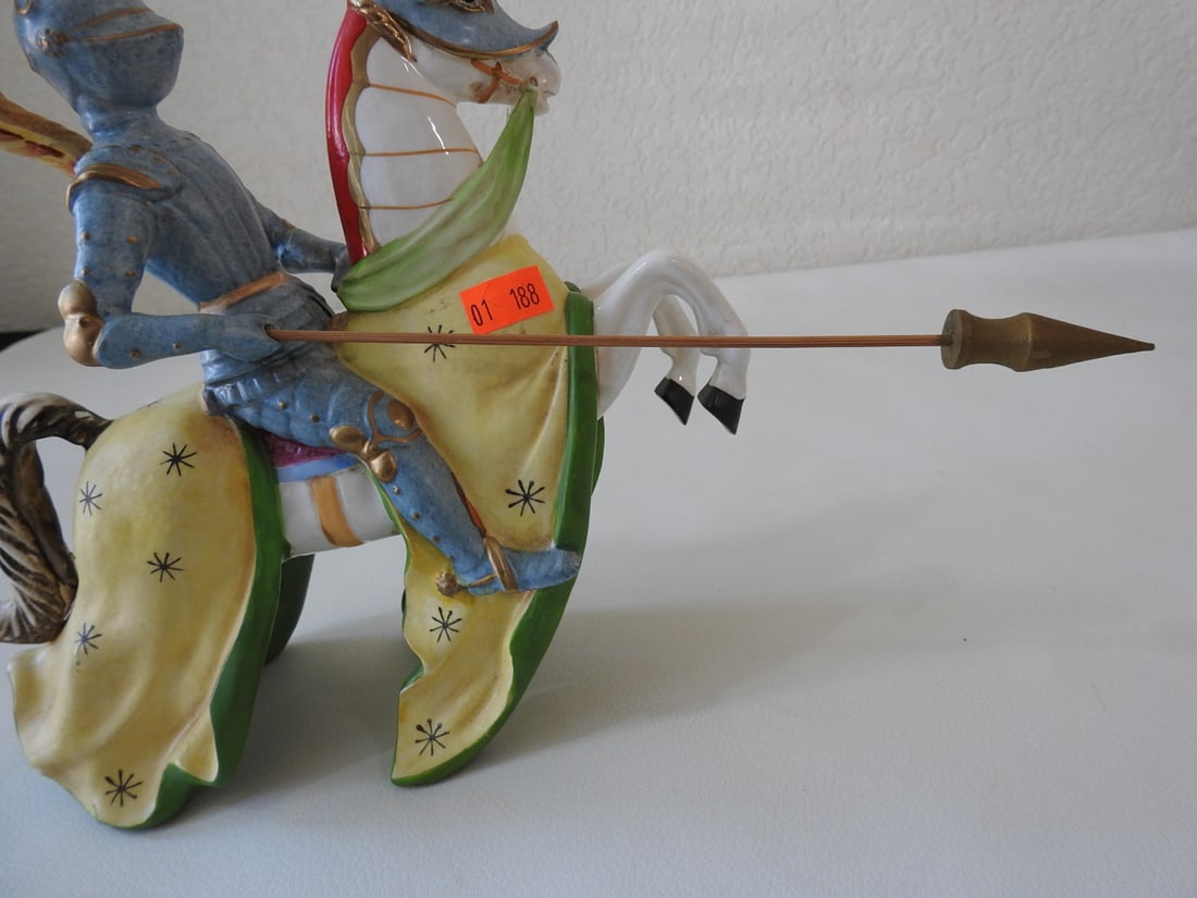 Vintage Porcelain Jousting Rider with Lance - 6