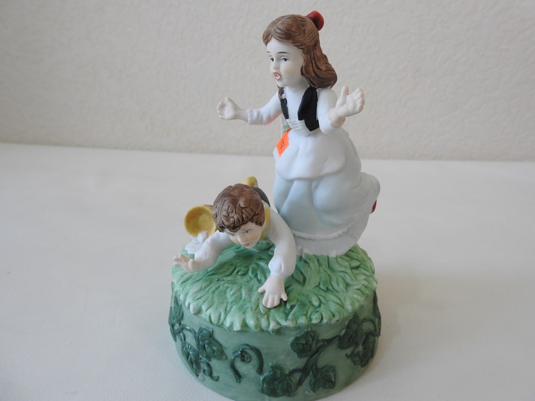 Brenda Thomas “Jack and Jill?? Porcelain Music Box - 3
