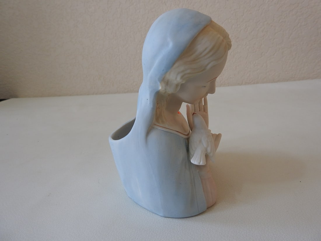 Inarco Japan Madonna Porcelain Bust Vase #E2175 - 2
