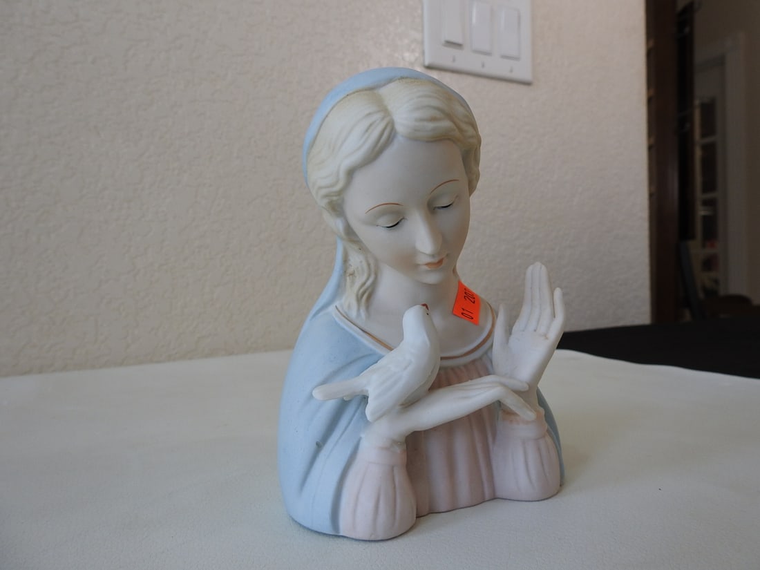 Inarco Japan Madonna Porcelain Bust Vase #E2175 - 5