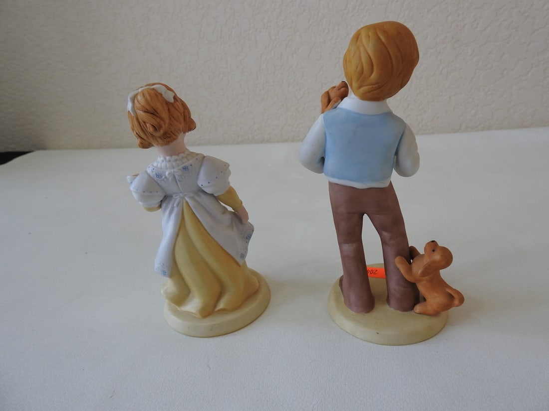 Avon Victorian Brother and Sister Porcelain Figurines - 2