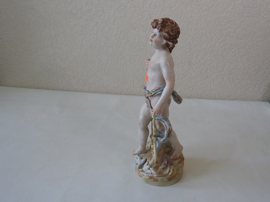 Victorian Cherub Soft Paste Porcelain Figurine #0692A - 4