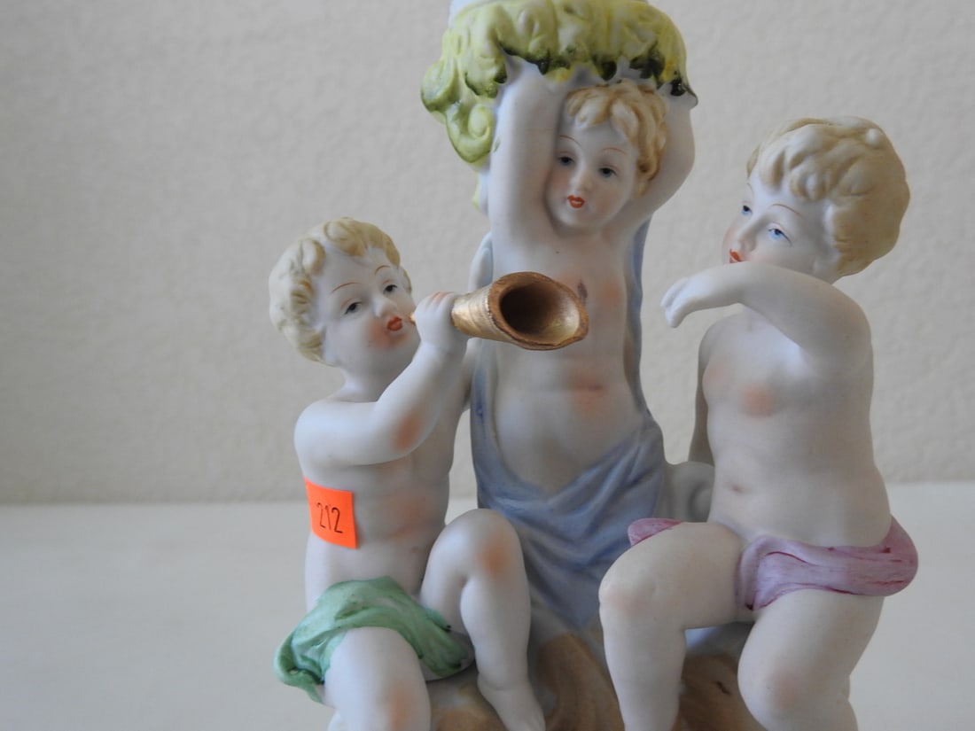 Vintage Cherub Candle Holder Porcelain - 5