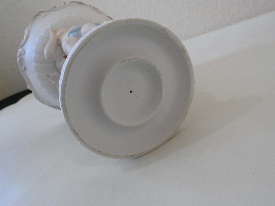 Vintage Cherub Pedestal Candy Dish - 4