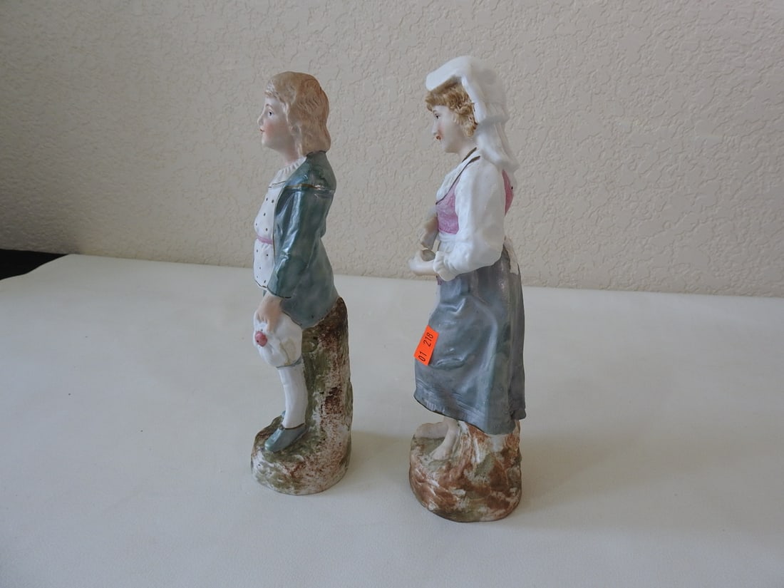 Vintage Porcelain Victorian Peasant Couple - 5