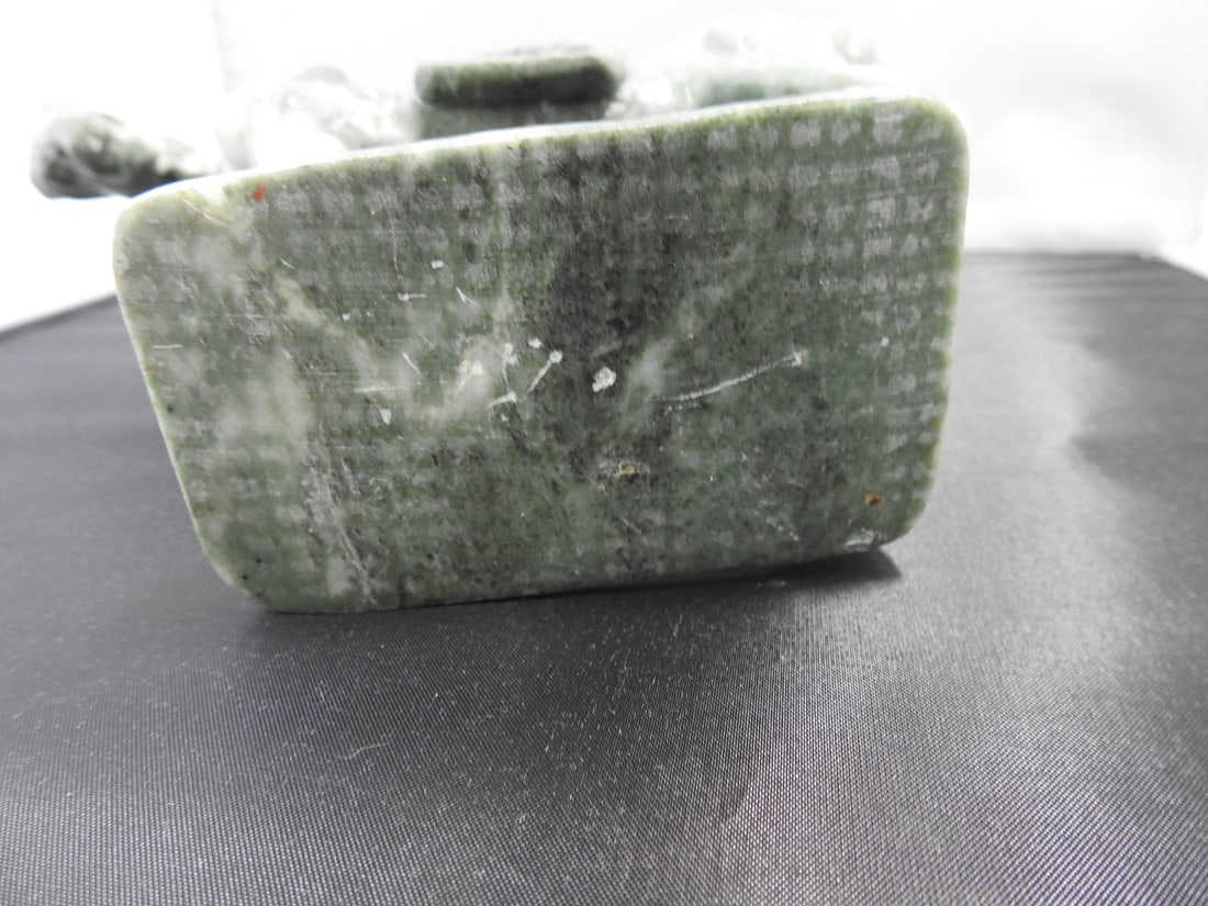 Carved Green Marble Tang Dynasty Horse on Wood Base - 4