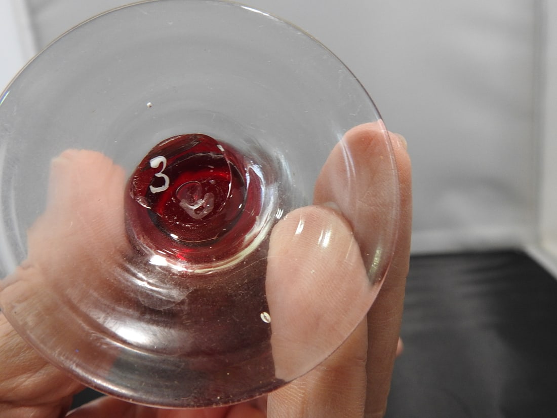 Pair of Neoclassical Hand-Blown Ruby Glass Vases - 9