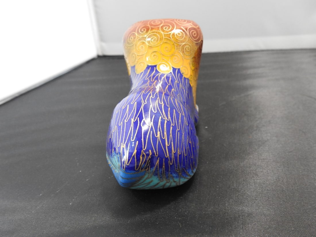 Chinese Cloisonne Lion Figure - 4