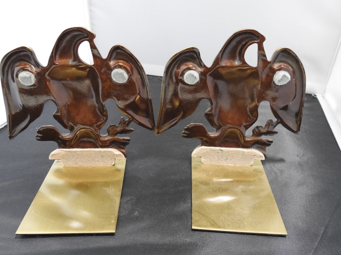 Baldwin Solid Brass American Eagle Bookends - 3