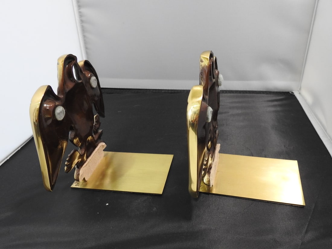 Baldwin Solid Brass American Eagle Bookends - 4