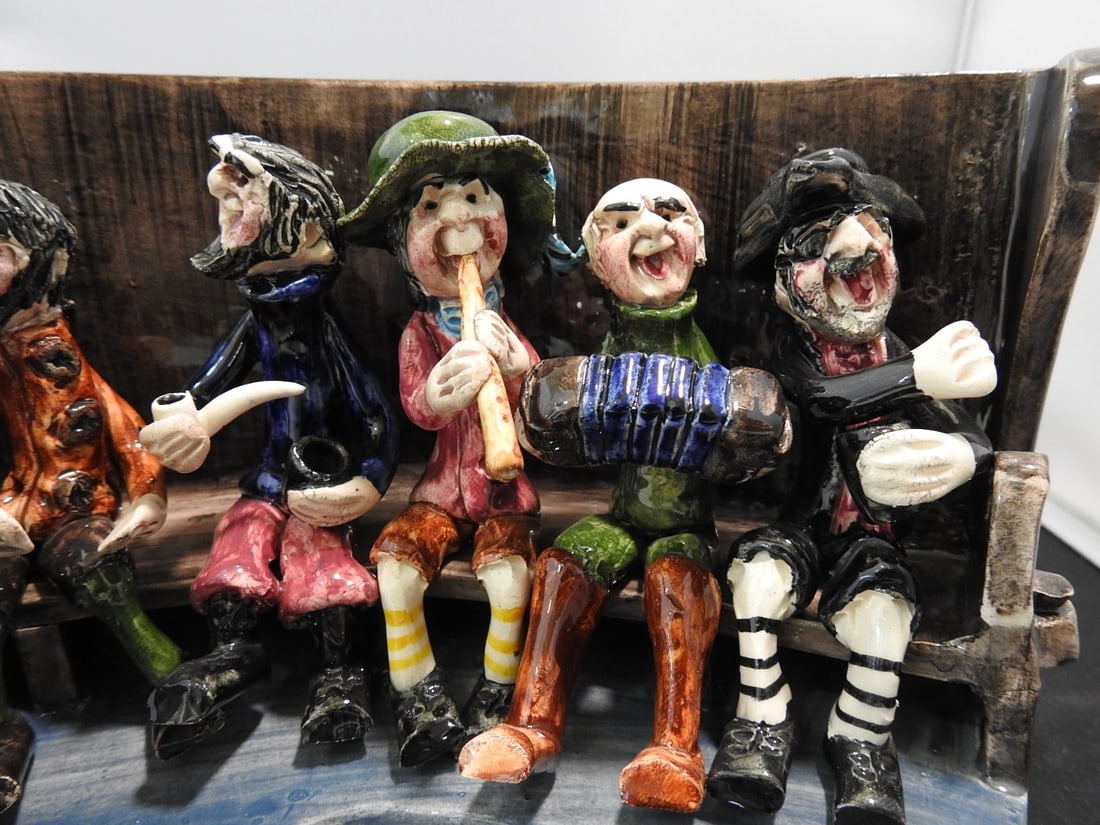 English Pottery Folk Art Pub Scene - 3