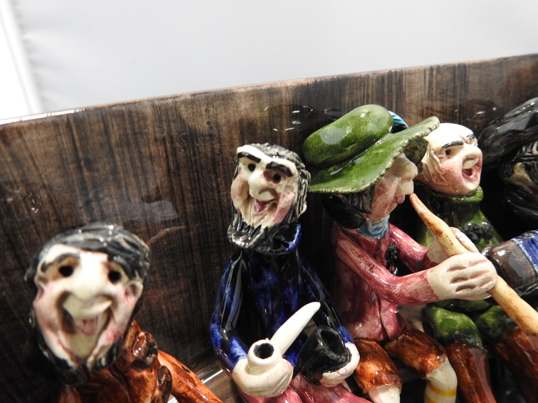 English Pottery Folk Art Pub Scene - 7