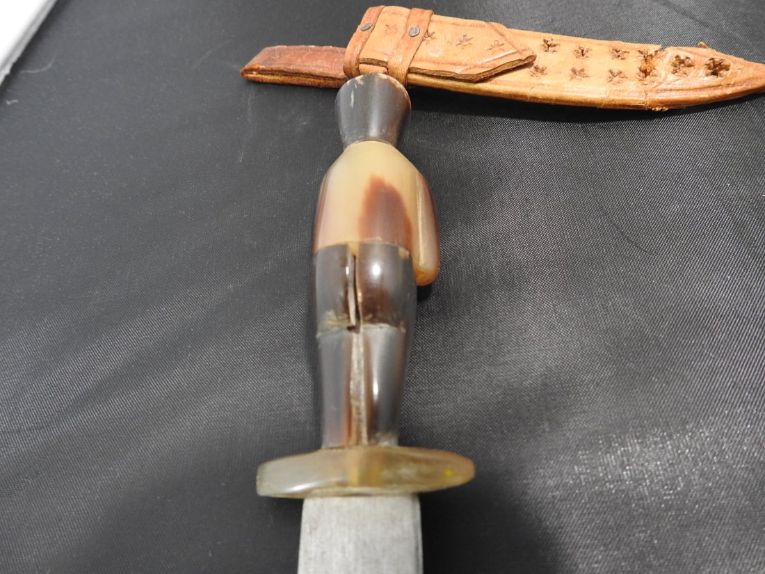 Guatemalan Handmade Knife with Horn Figural Handle - 12