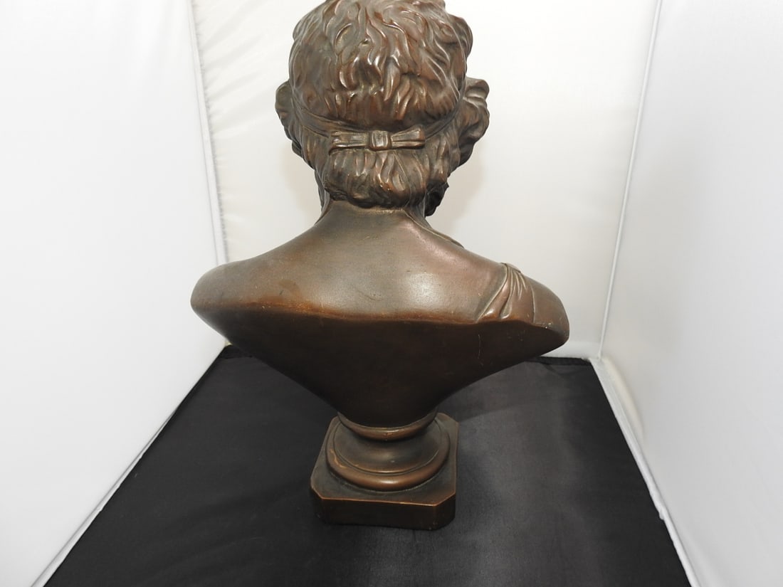 Faux Bronze Ceramic Homer Head Bust - 4