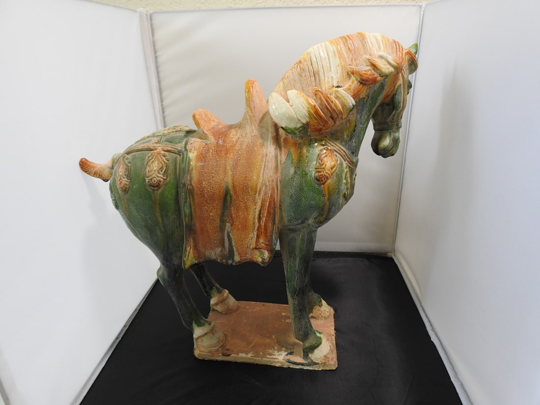 Green Majolica Style Tang Dynasty Horse - 2