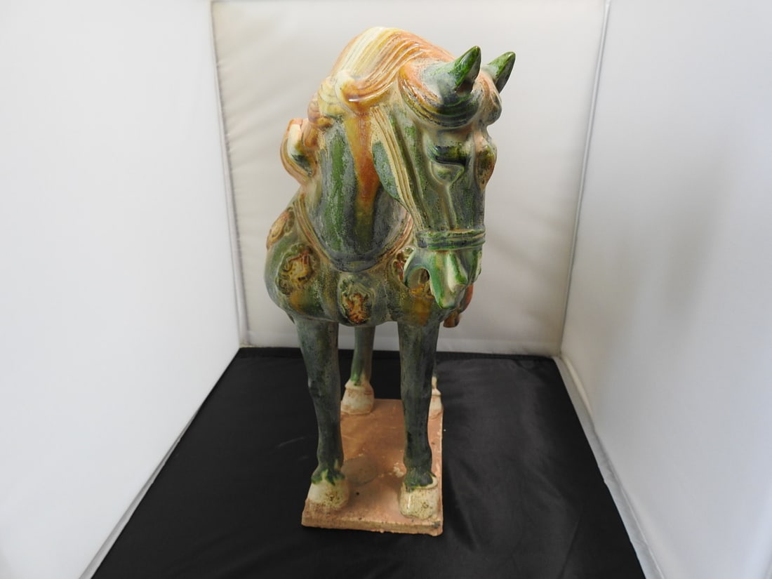 Green Majolica Style Tang Dynasty Horse - 3