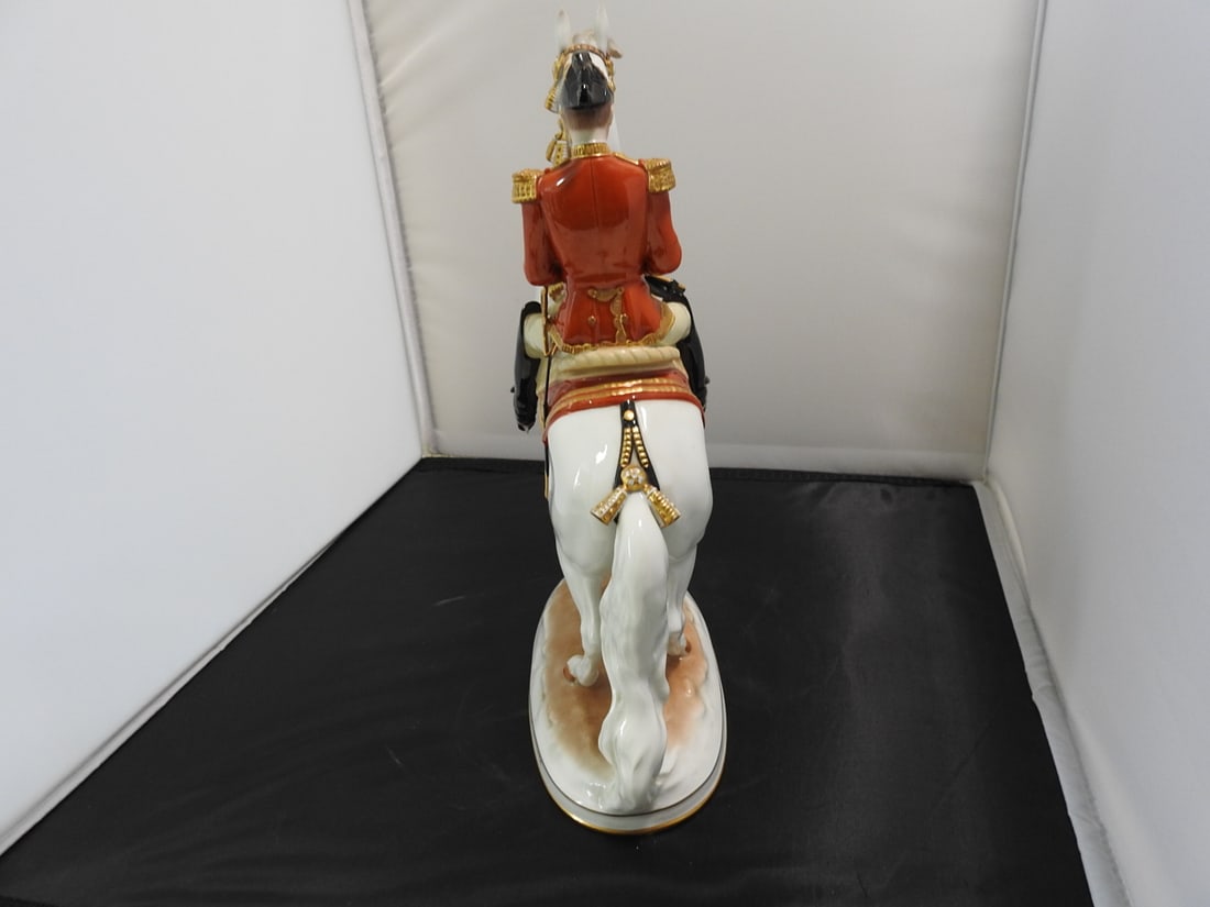 Hofburg Wien Lipizzaner Stallion and Rider Porcelain Figure - 2