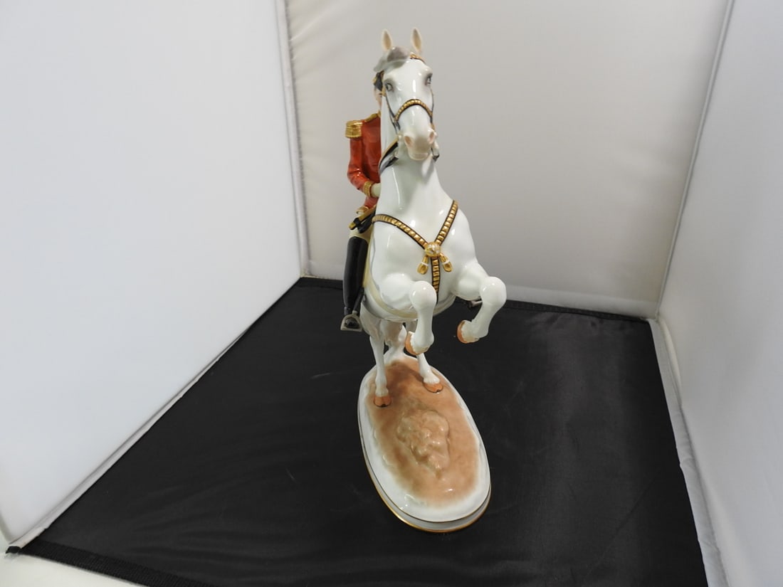 Hofburg Wien Lipizzaner Stallion and Rider Porcelain Figure - 4