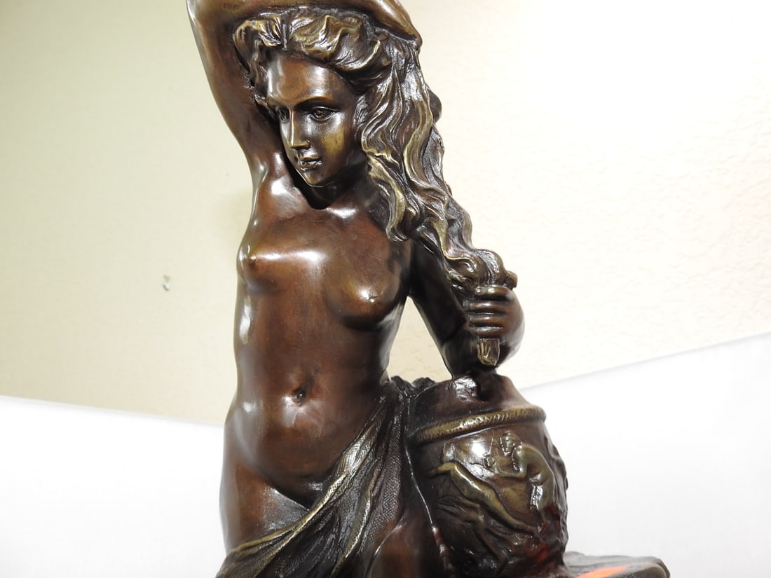 Bronze Bathing Woman Statue - 2