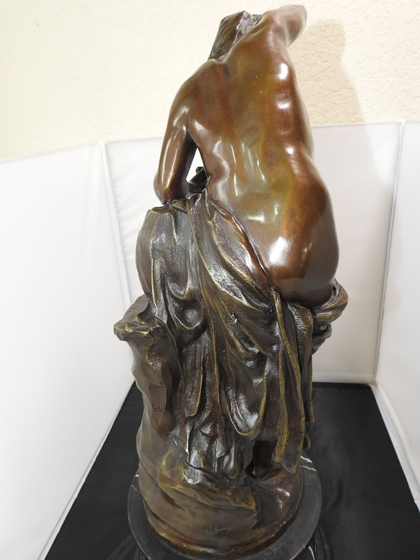 Bronze Bathing Woman Statue - 8