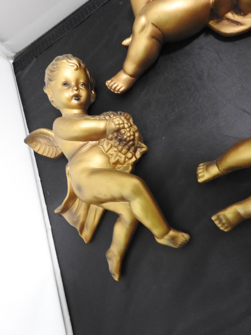 Set of 3 Wall Hanging Cherub Ornaments - 4