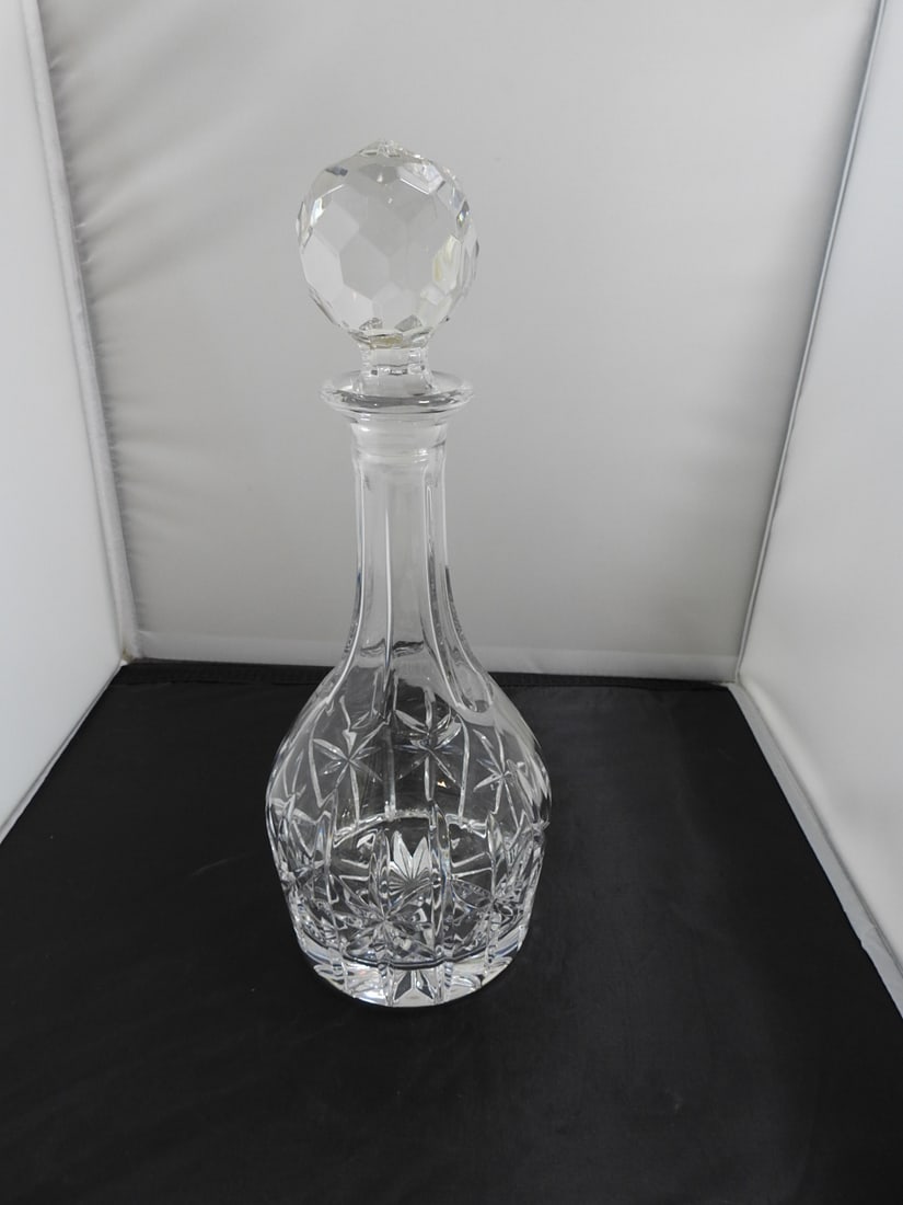 Lead Crystal Decanter: Lead Crystal Decanter. 40% Lead Approx. 12.5 x 4.5 x 4.5 in.