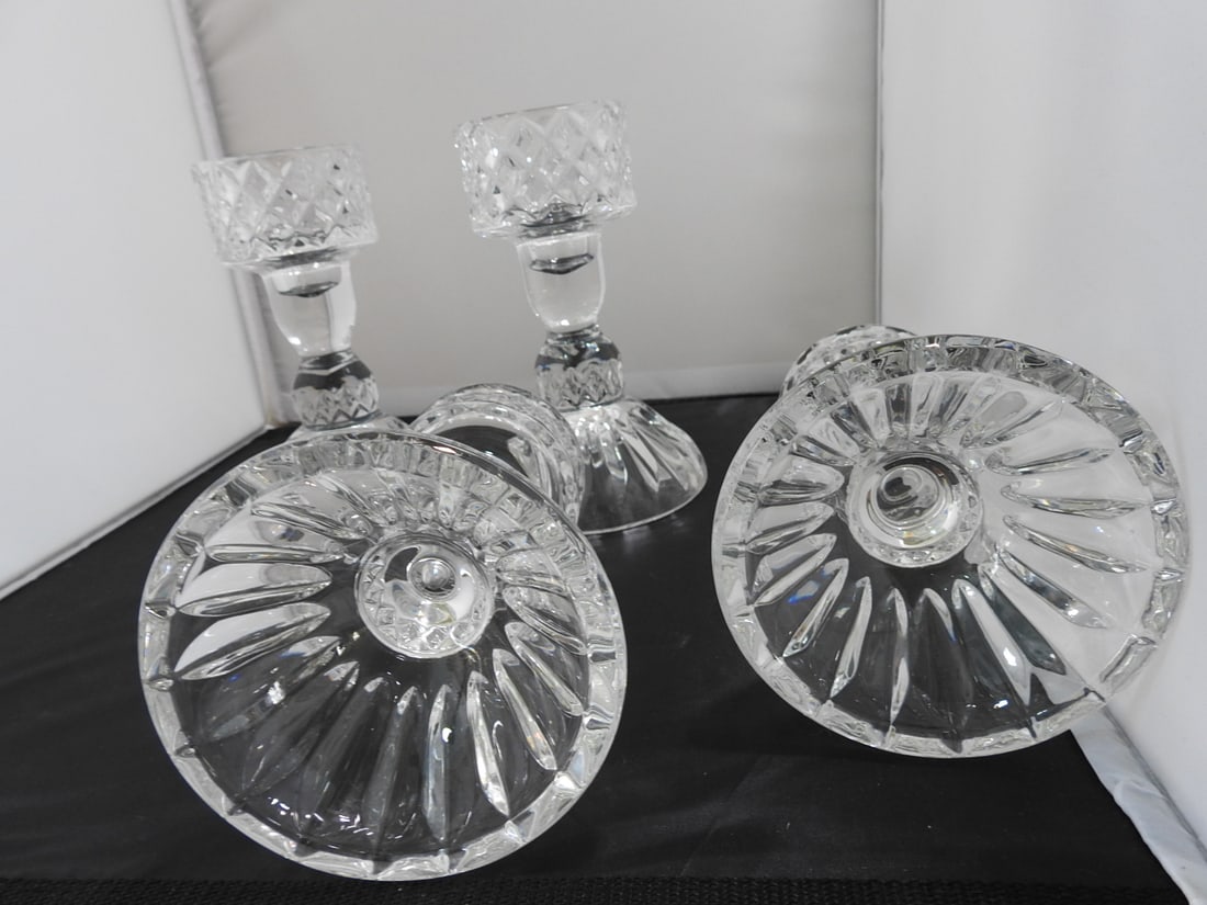 Lead Crystal Hurricanee Shade Vases Set of 4 - 4