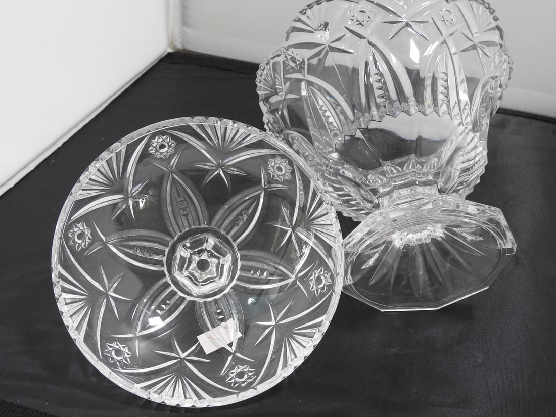 Lead Crystal Pedestal Candy Dish - 3