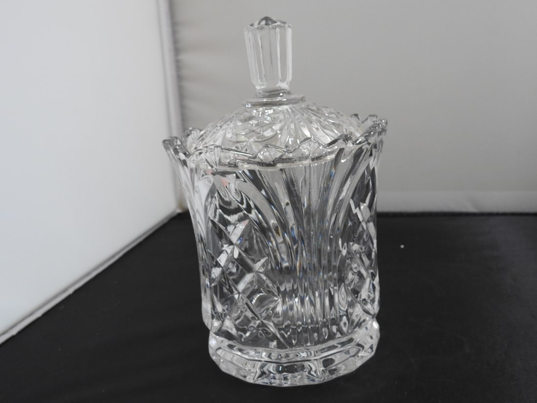 Lead Crystal Fluted Covered Candy Dish - 2